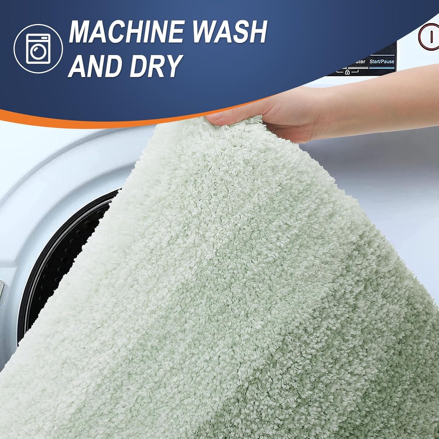 OLANLY Bathroom Rugs - Extra Soft Microfiber Mat, Quick Dry & Machine Washable | 30x20, Sage Green
