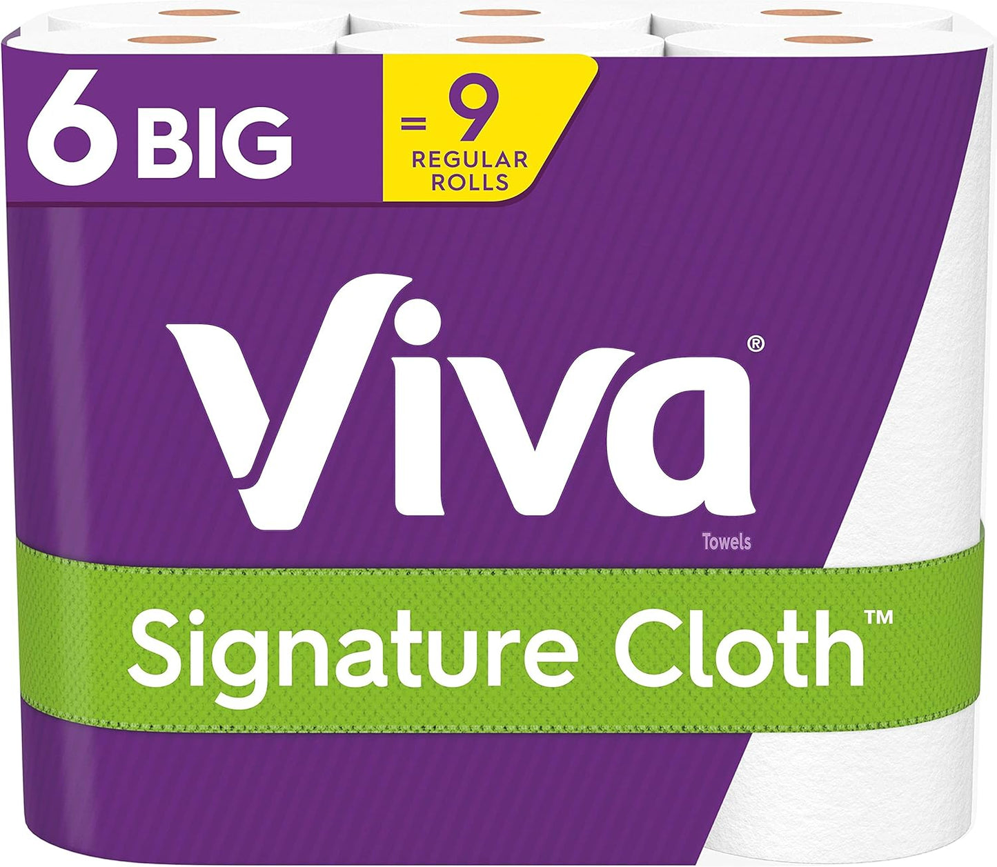 Viva Signature Cloth Paper Towels - Choose-A-Sheet, 6 Big Rolls (78 Sheets Each) | 6 Count Pack