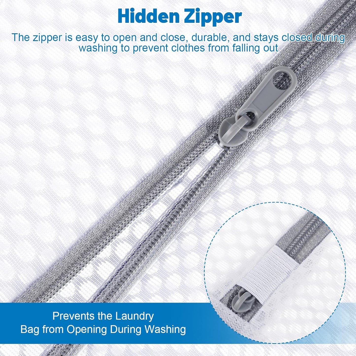 Skiennix 6-Pack Honeycomb Mesh Laundry Bags - 12x16 Inches Delicate Wash Bags with Sturdy Zippers