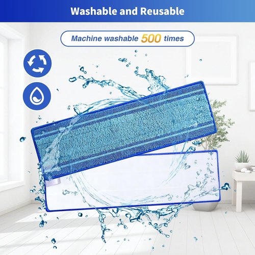 Bona Microfiber Mop Pads - 15-Pack Washable Reusable Refills for Hardwood, Tile & Multi-Surface Floors | Pet Hair & Stain Removal
