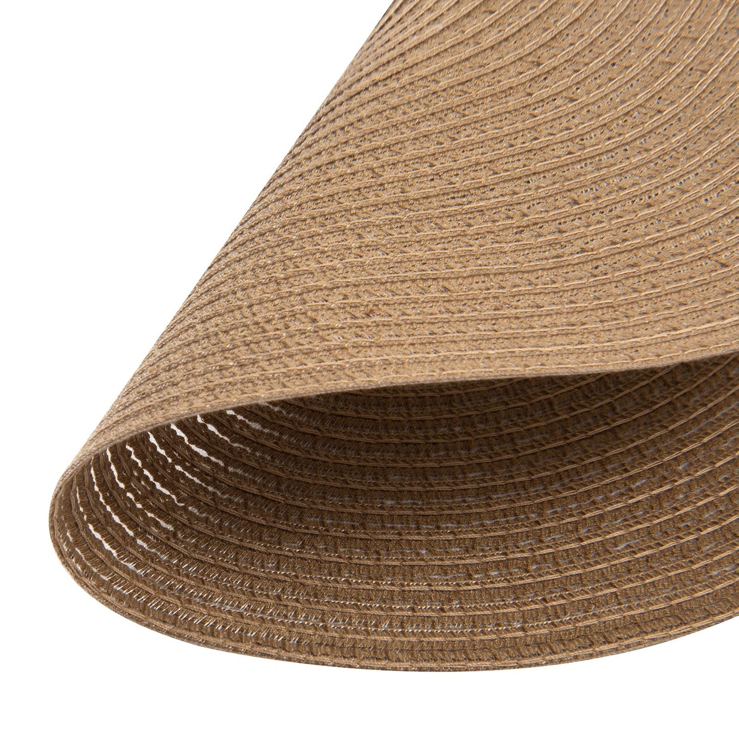 SHACOS Round Braided Placemats Set of 8 Washable 15 inch Round Table Mats Woven Place Mats for Dining Table (Brown, 8)