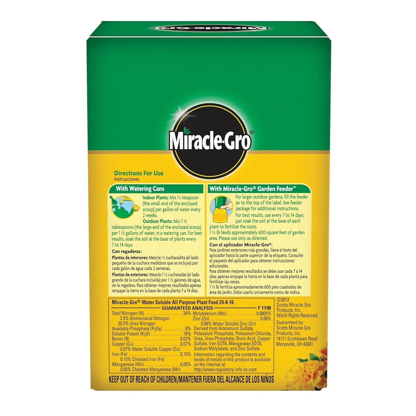 Miracle-Gro All-Purpose Plant Food - Water Soluble Fertilizer for Indoor & Outdoor Plants | 1.5 lbs (Pack of 6)