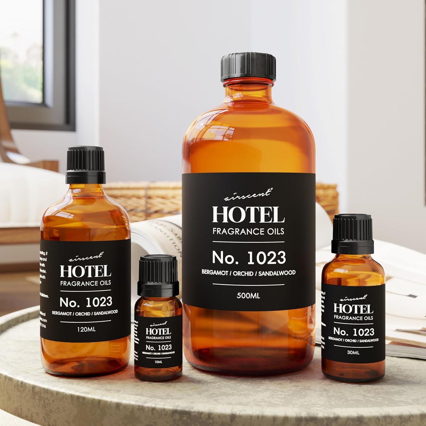 AirScent Hotel Diffuser Oil No. 1023 - Love Affair Fragrance for Ultrasonic Diffusers | 500 mL Glass Bottle