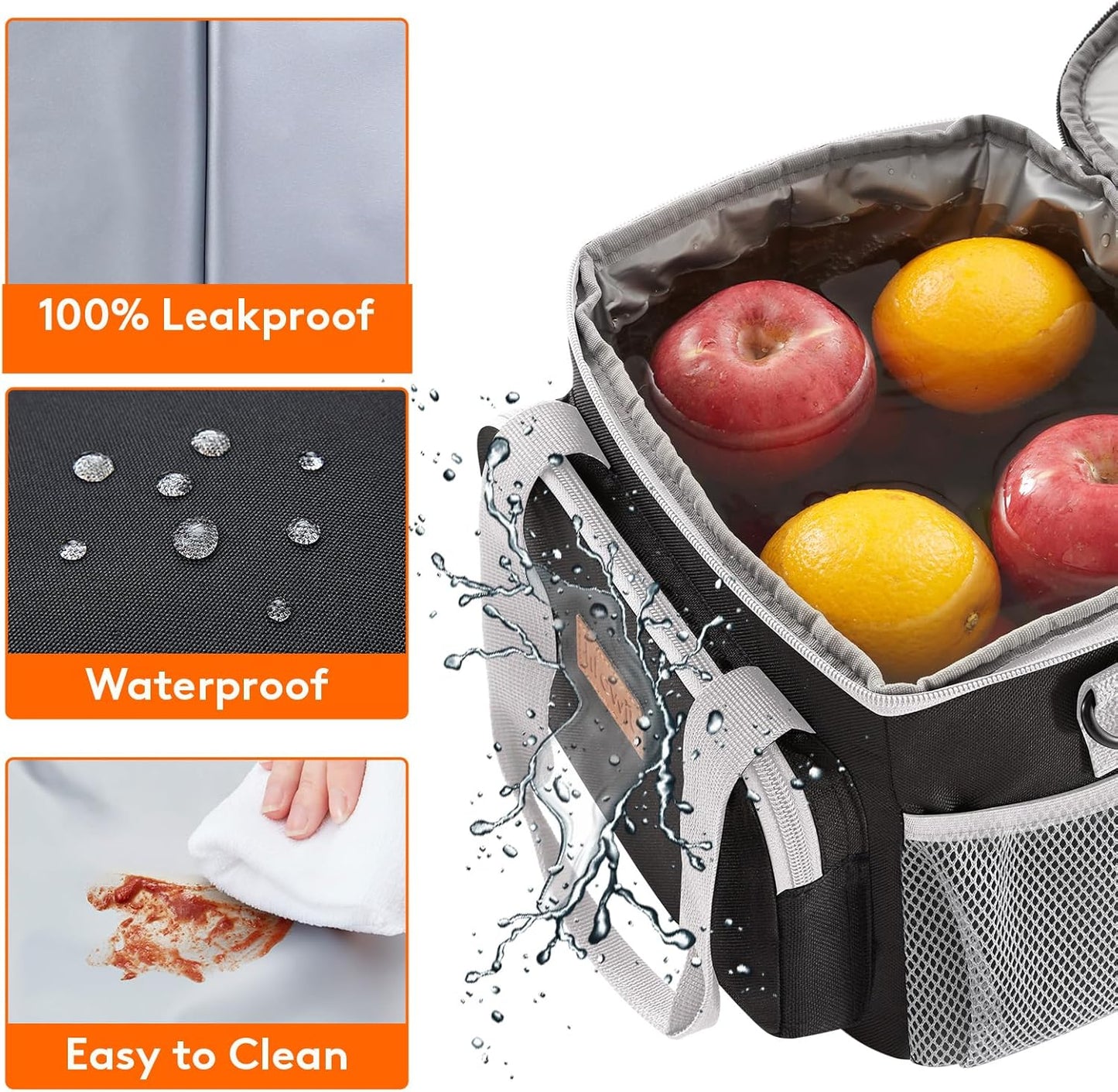 Lifewit Insulated Lunch Bag - Soft Cooler Tote for Adults | 12-Can Capacity in Gray and Black