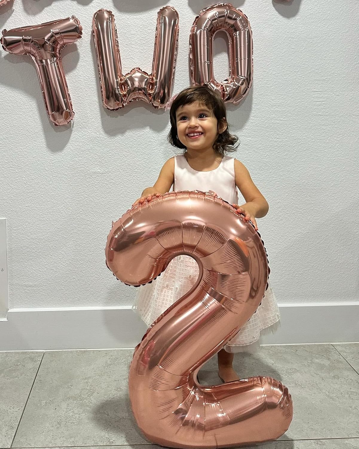 Rose Gold Number 17 Balloon - 40 Inch Birthday Decoration for 17th Birthday Parties