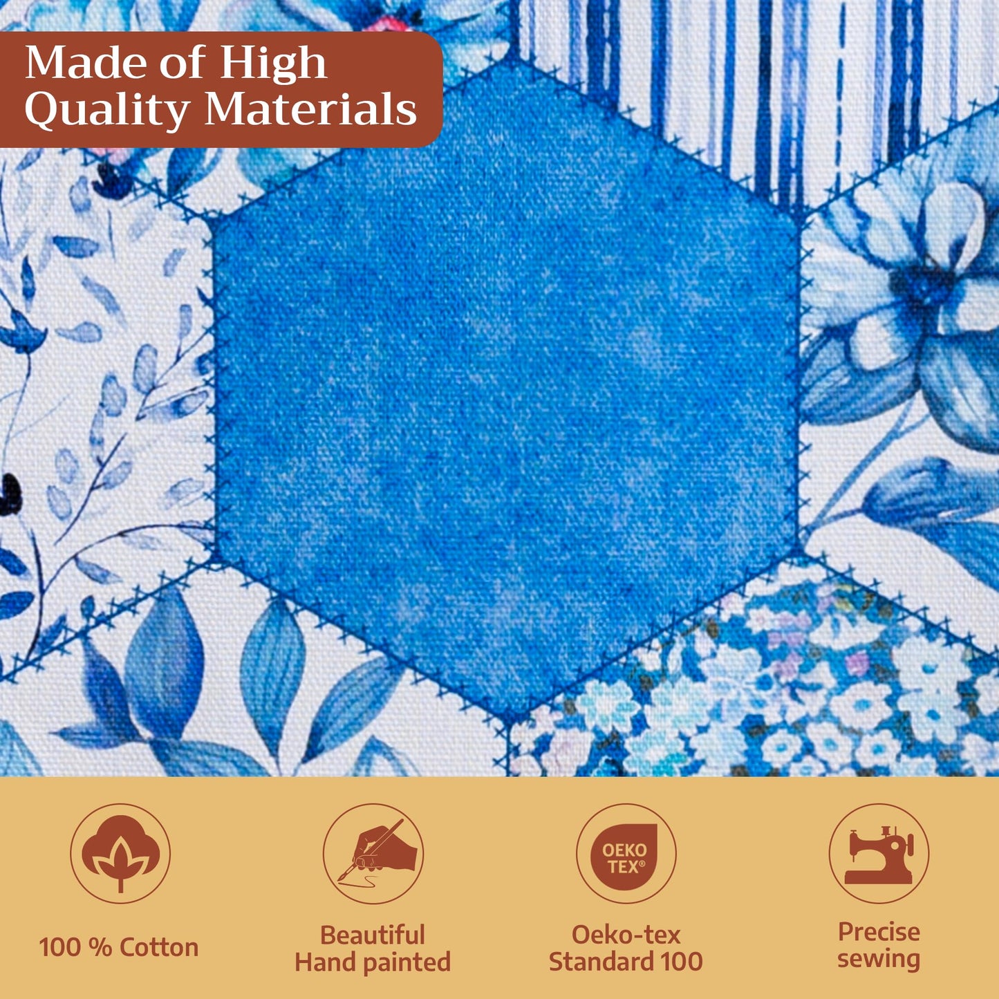 Maison d' Hermine Table Cloth Rectangle Table 100% Cotton 60 x 108 Inches Tablecloth Reusable Decorative for Dining Kitchen Room Farmhouse Home Gifts for Mothers Day Spring Summer - Summer Blues