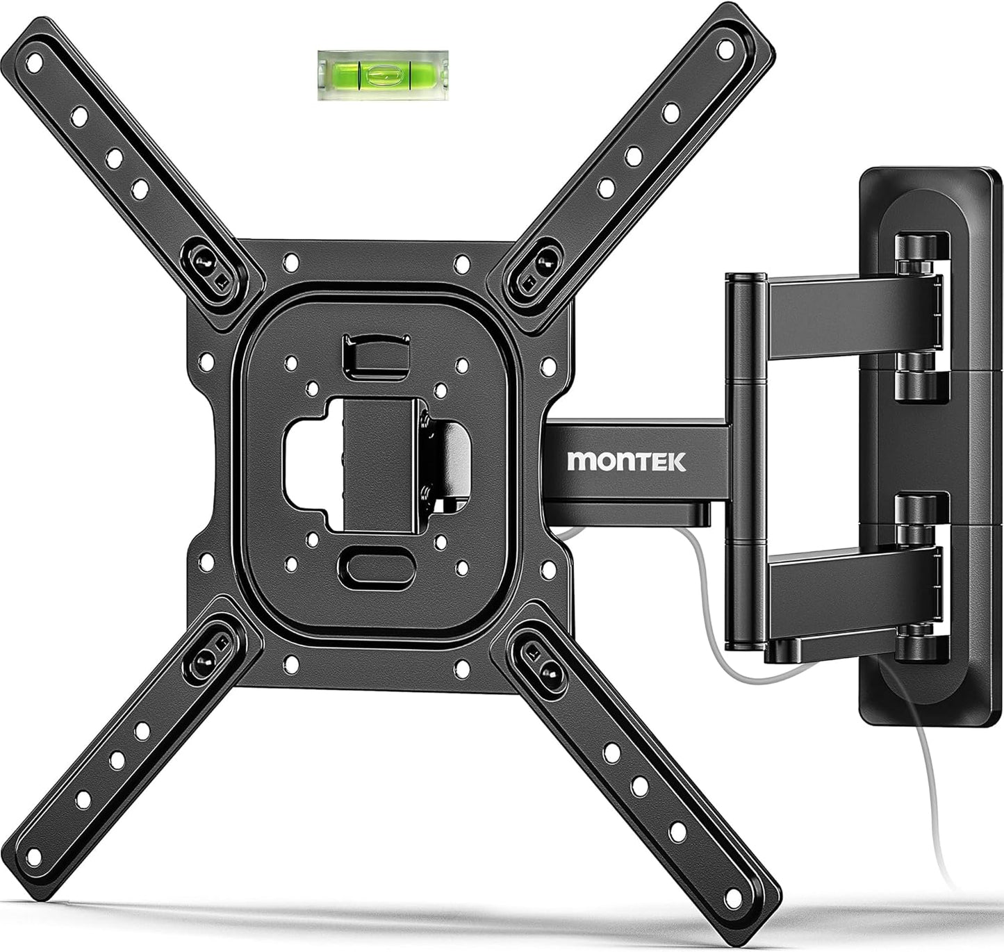 monTEK Full Motion TV Wall Mount - Swivel & Tilt Bracket for 23–65 Inch TVs | Max VESA 400x400mm, Holds 77 lbs