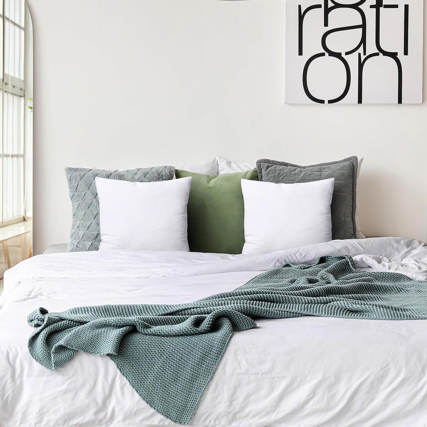 Utopia Bedding Pillow Inserts - Soft & Supportive 12x12 Decorative Throw Pillows | Set of 2, White