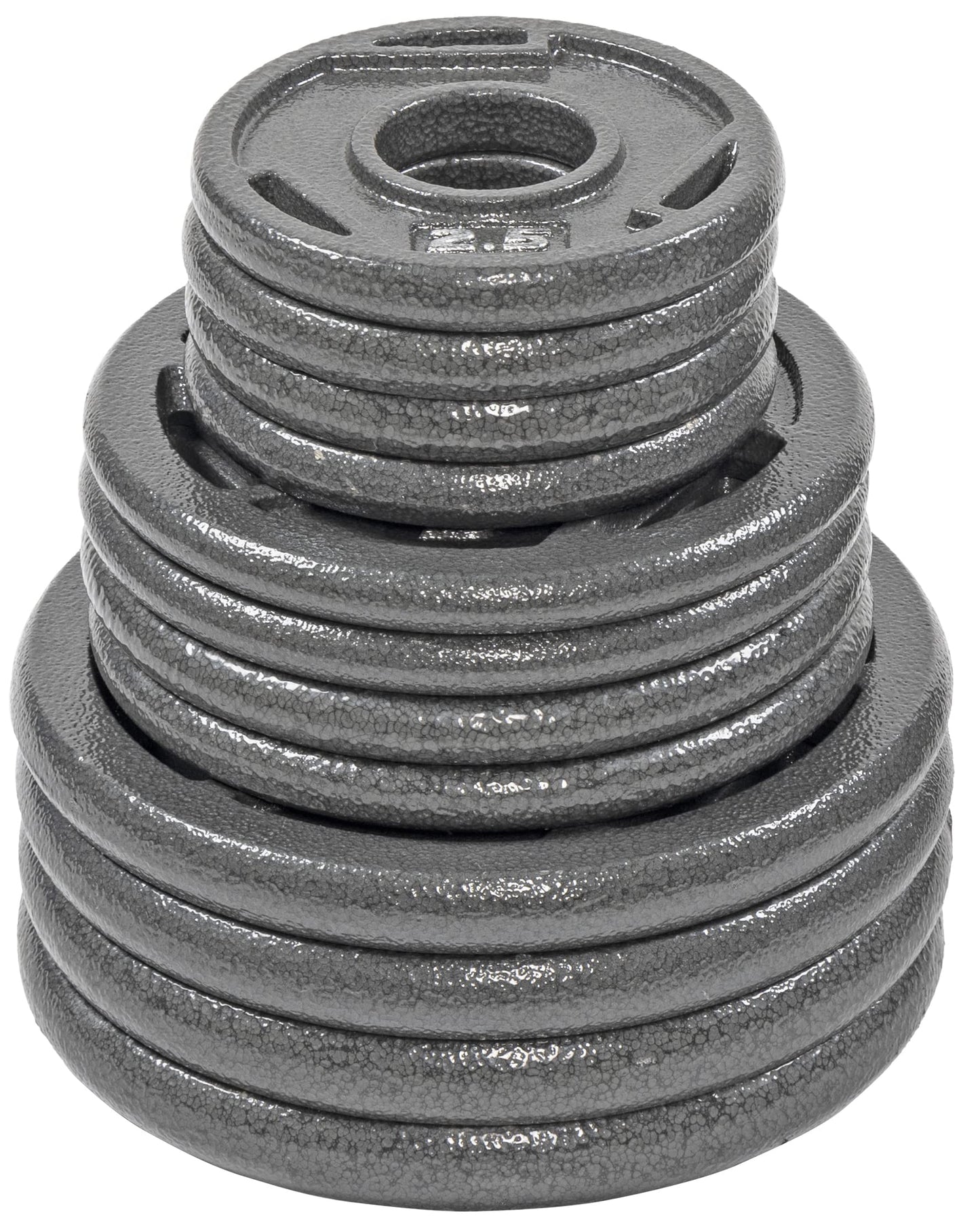 BalanceFrom Cast Iron Olympic 2-Inch Plate Weight Plate for Strength Training and Weightlifting, 70 LB Set (4x 2.5/5/10LB), Color #4, Multiple Packages