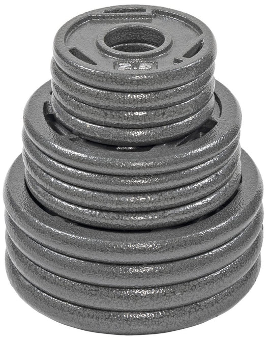 BalanceFrom Cast Iron Olympic 2-Inch Plate Weight Plate for Strength Training and Weightlifting, 70 LB Set (4x 2.5/5/10LB), Color #4, Multiple Packages