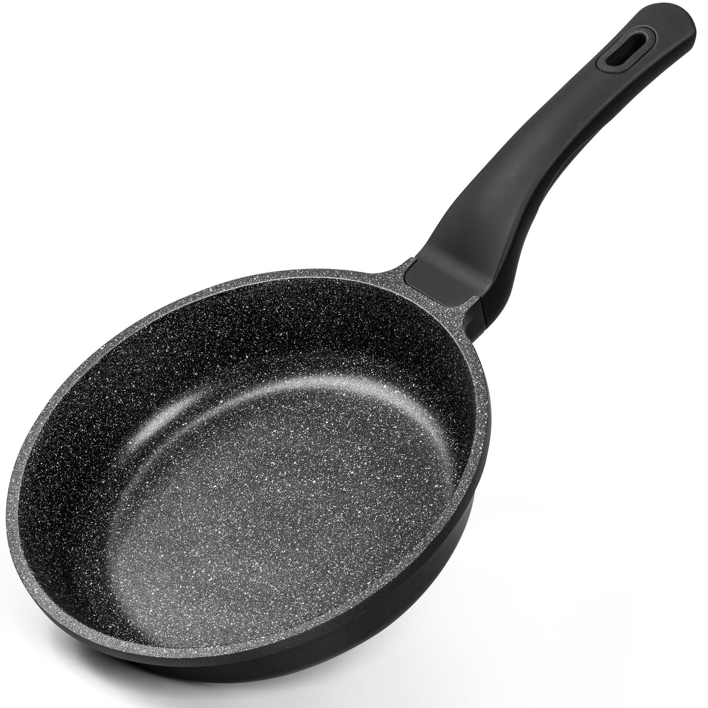 MICHELANGELO Nonstick Frying Pan - 8-Inch Non Stick Small Frying Pan with Silicone Handle | Easy to Clean, All Stovetops Compatible, Durable for Use