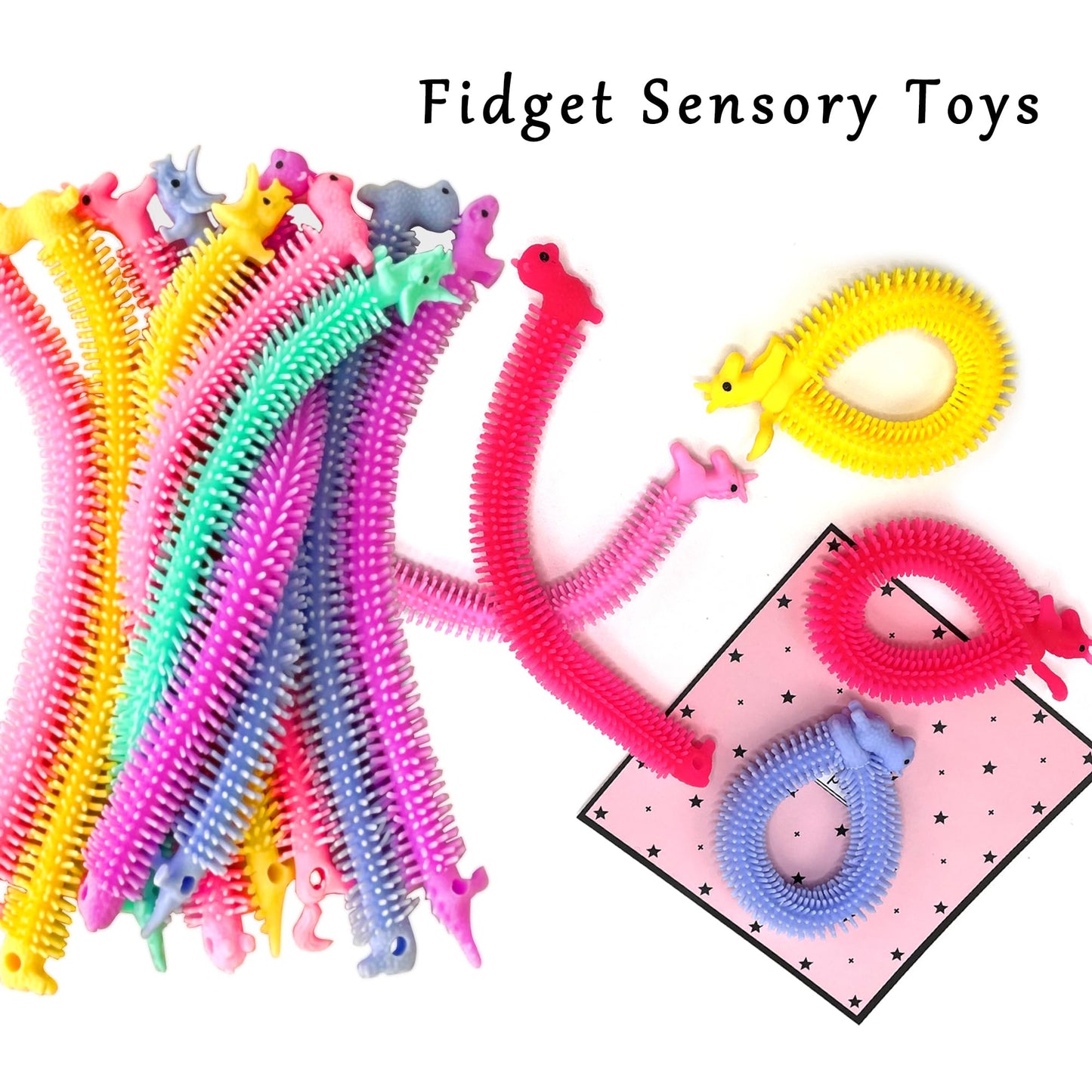 YZXODN 30 Pack Stretchy Strings Fidget Toys, Sensory Toys Bulk for Kids, Adults Stress Relief, Anti-Anxiety Autism Toys, Perfect for Easter, Children's Day, Classroom Exchange, Birthday, Party Favors