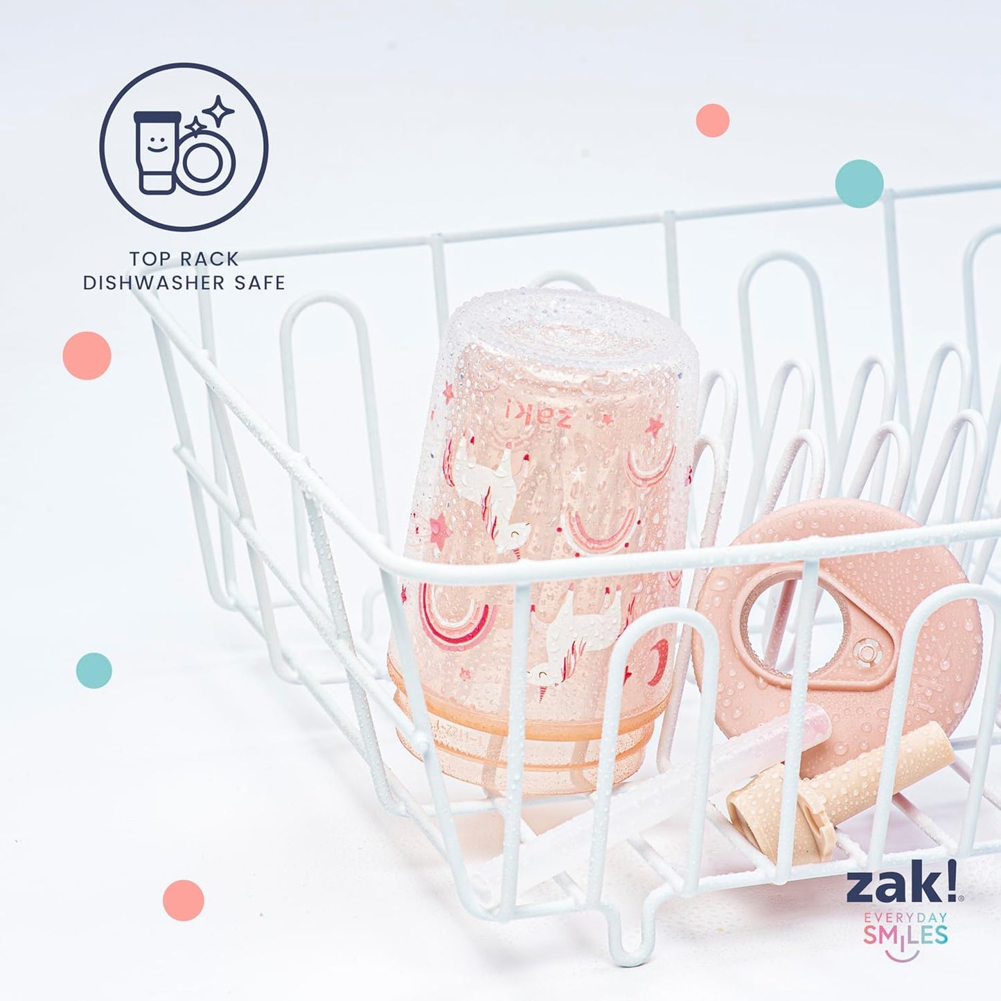 Zak Designs Peppa Pig Toddler Tumblers - 9oz Double Wall Leak-Proof Sippy Cups | 2-Pack for Travel & Home
