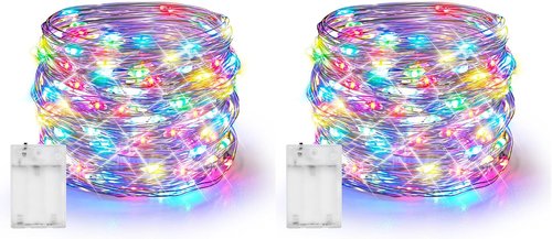 Dazzle Bright Fairy Lights - 40FT 120LED Waterproof String Lights | Battery Operated, Multi-Colored for Indoor & Outdoor Decor