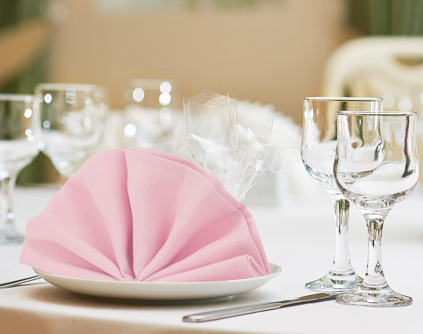Utopia Home Pink Cloth Napkins (12 Pack, 18x18 Inches), Ideal Dinner Napkins for Party, Wedding, Lunch and Dinner