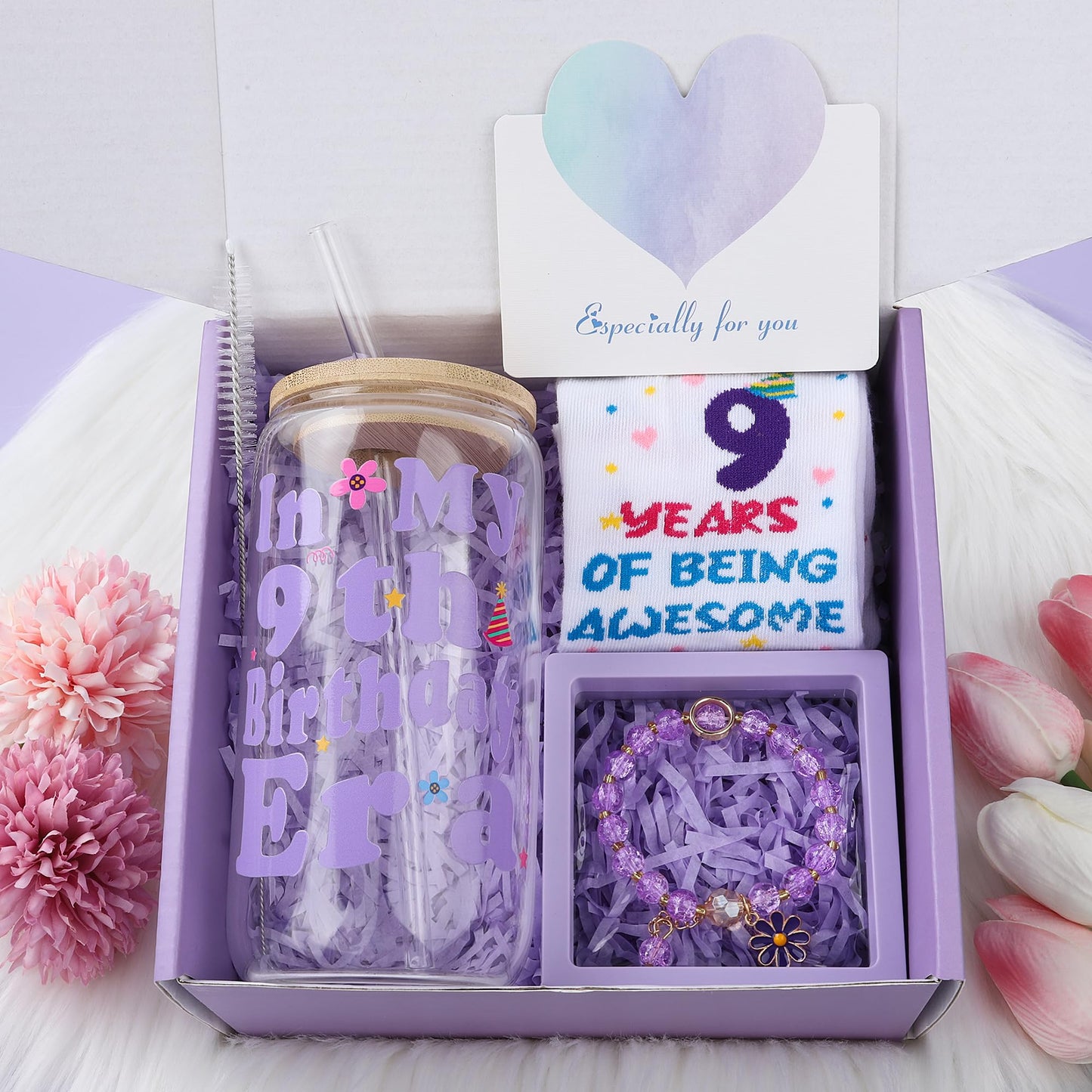Splendest 9Th Birthday Gifts For Girls,Purple 9 Year Old Girl Gifts,9th Birthday Gift Ideas, Best Presents For 9 Year Old Girls