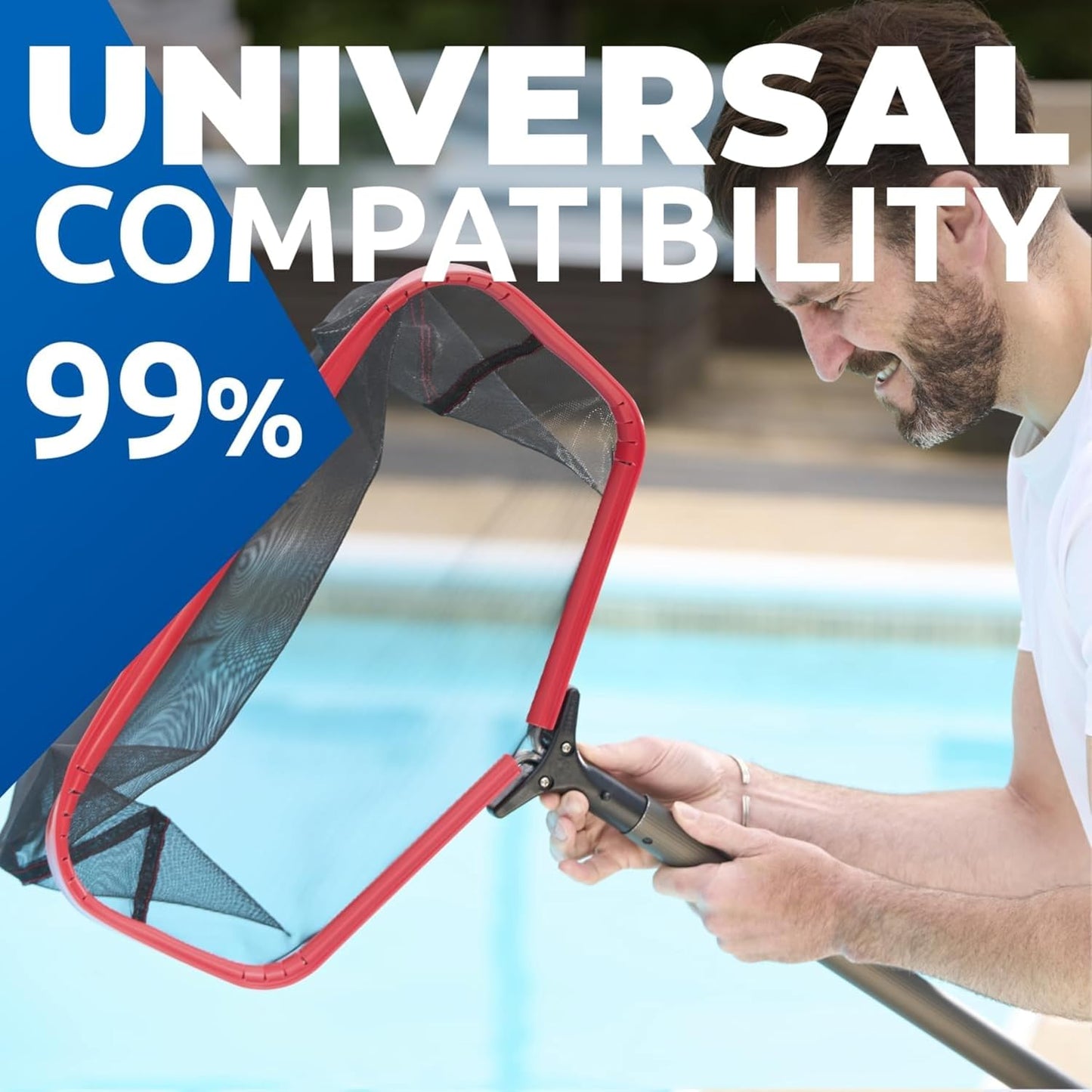 ProTuff Fine Pool Net 19.5" - Cleans 3X Faster Than Vacuums | Deep Bag for Easy Maintenance