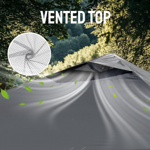 CROWN SHADES 10x10 Pop Up Canopy Tent - Instant Outdoor Shelter with Patented Lock & Accessories | Grid Grey