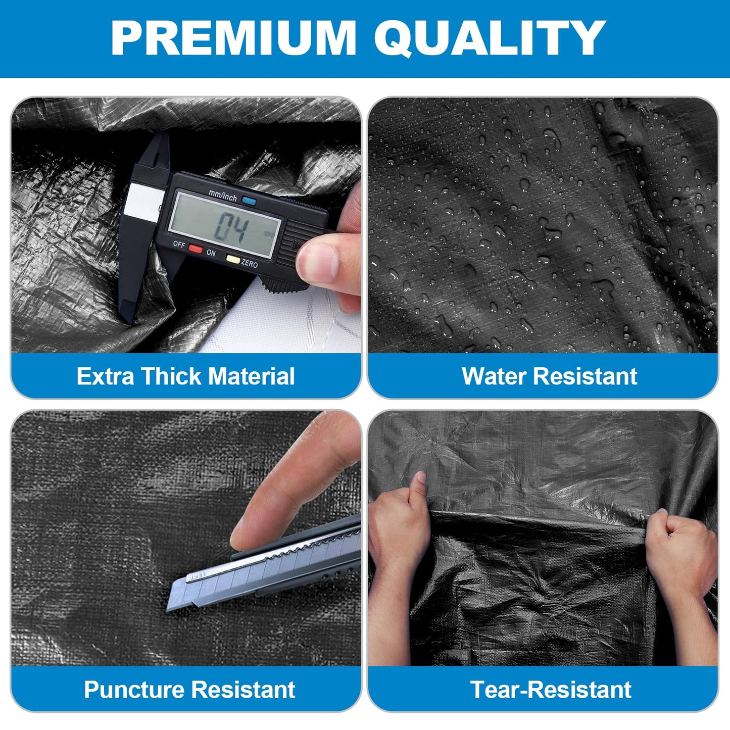 TICONN Mattress Bags for Moving, Heavy Duty King Mattress Cover Storage Bag with Full-Around Handle and Adjustable Buckles (Black, King)