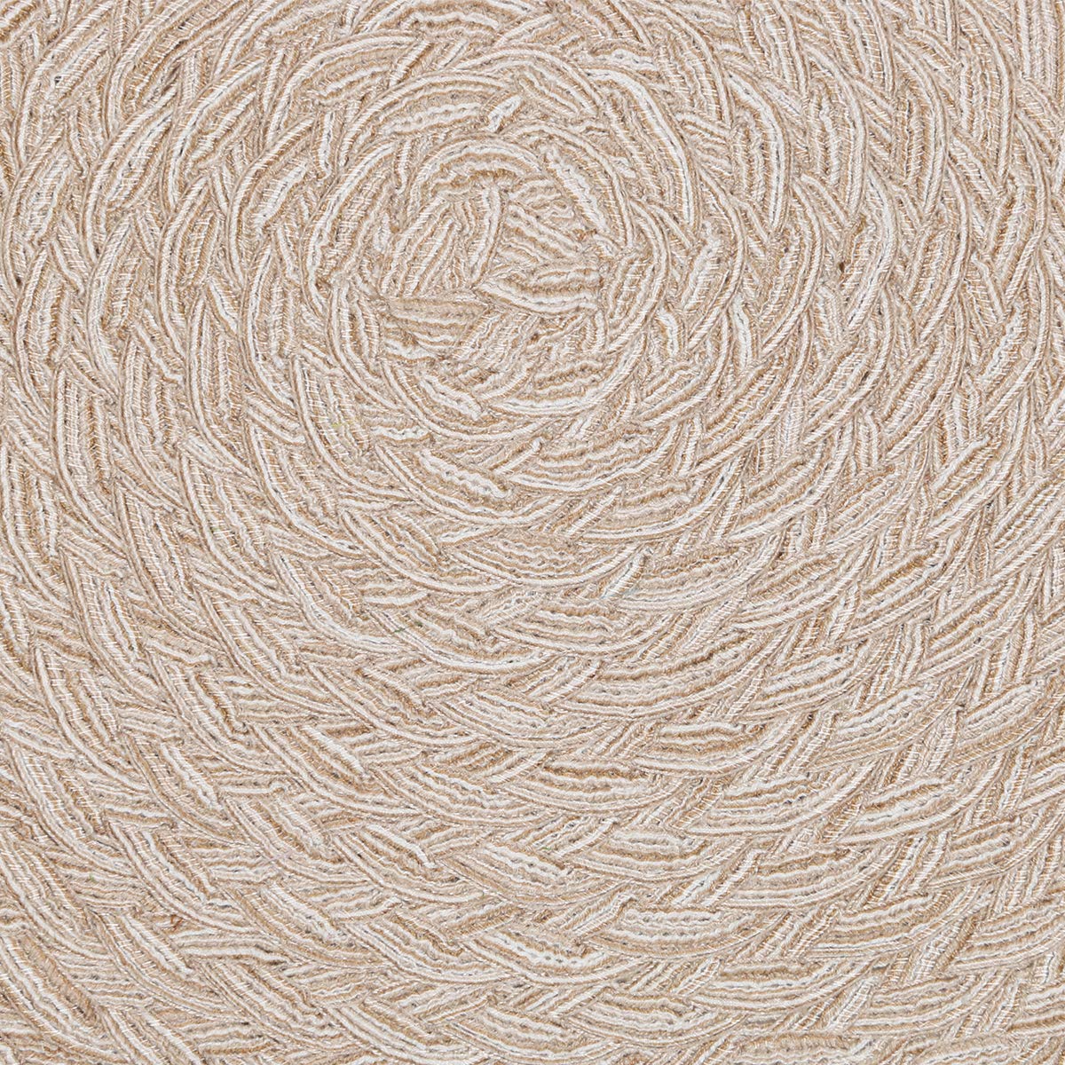 SHACOS Round Braided Placemats 15 inch Set of 4 Boho Woven Washable Kitchen Table Placemats for Home Wedding Party (T-Beige, 4)