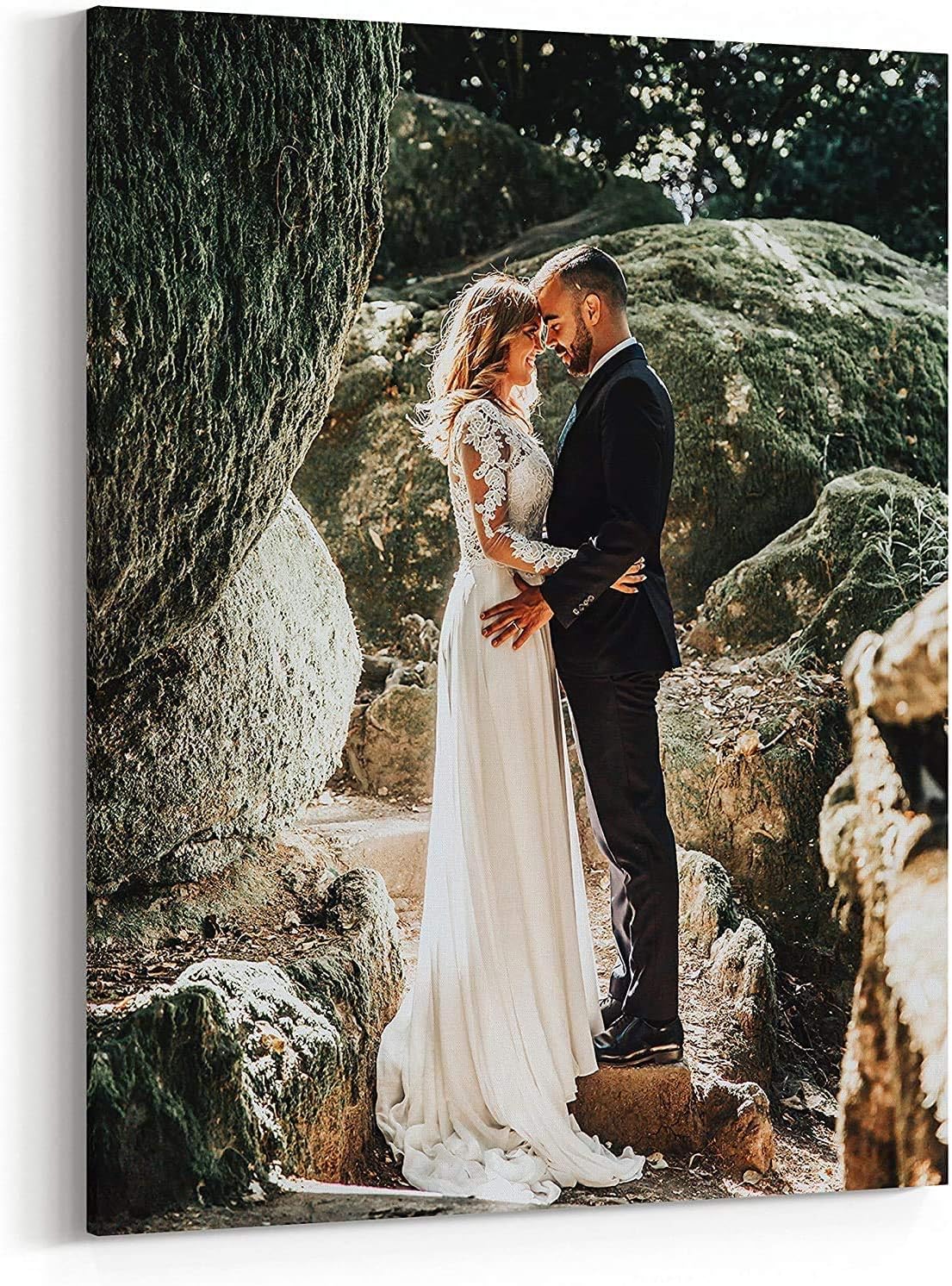 P&L ART Personalized Custom Canvas Prints - Transform Your Photos into Stunning Wall Art | 18x24 Framed