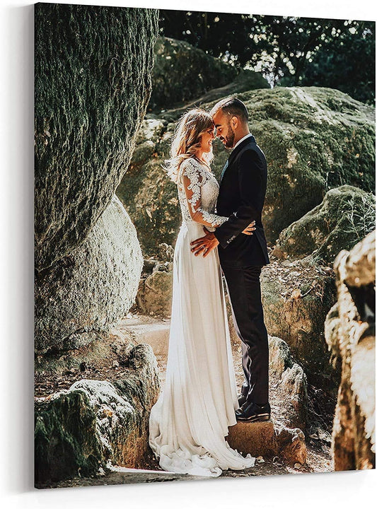 P&L ART Personalized Custom Canvas Prints - Transform Your Photos into Stunning Wall Art | 12x18 Framed