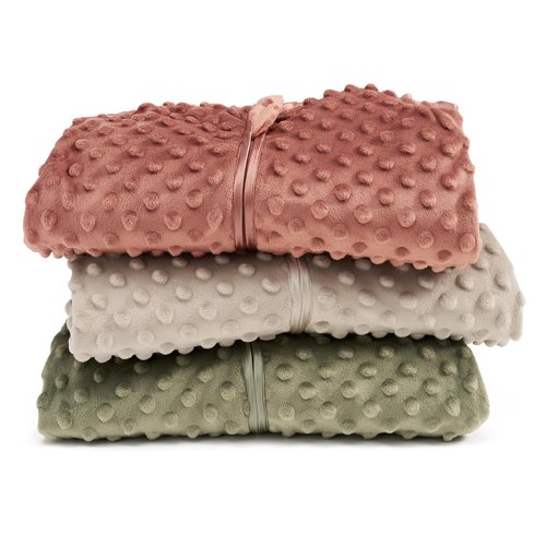 HALO Sleepsack Swaddle - 3-Way Adjustable Swaddle Blanket in Olive Green Plush Dots | TOG 3.0, Newborn 0-3 Months