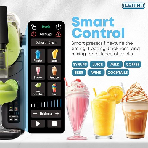 Iceman by Chefman Slush-Ease MAX Slushie Machine - 90oz Capacity with 5 Presets & LED Display for Frozen Drinks