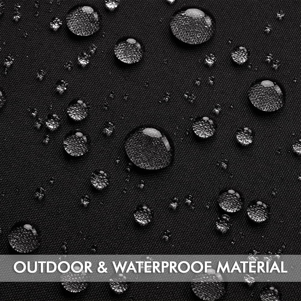 MIULEE Outdoor Waterproof Decorative Throw Pillow Covers - 18x18 Inch Solid Black for Patio & Sofa