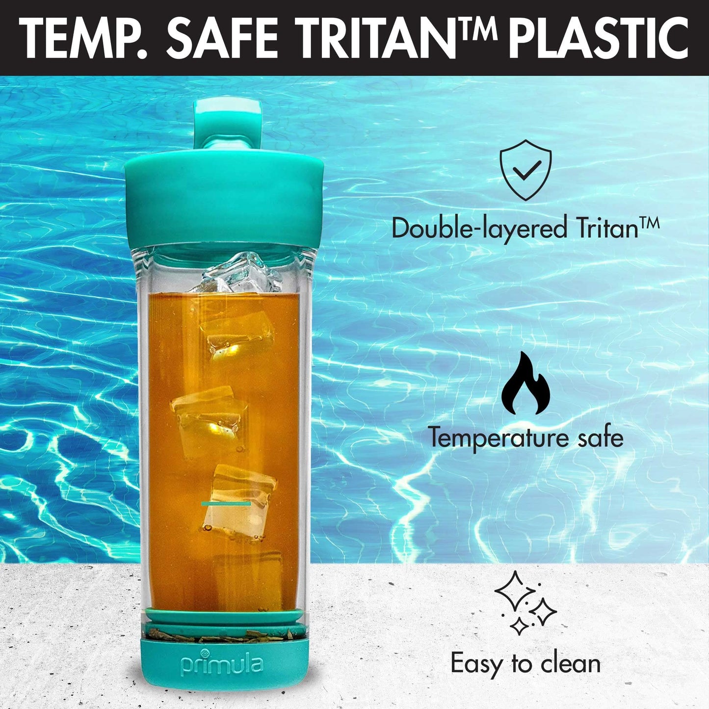 Primula Press & Go Iced Tea Brew Tumbler 16 oz, Teal