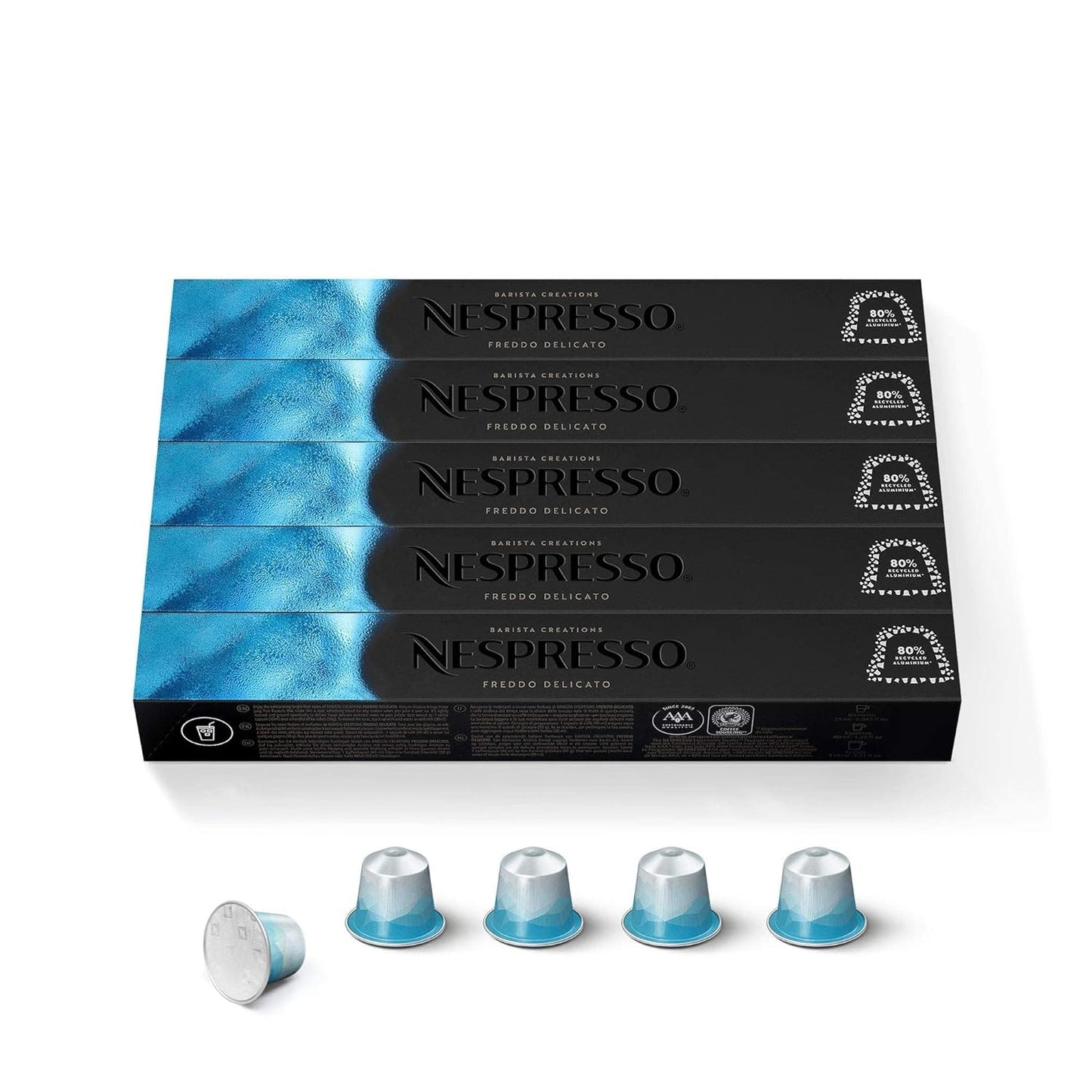 Nespresso Freddo Delicato Espresso Coffee Pods - Original Line, 50-Count for Rich Flavor