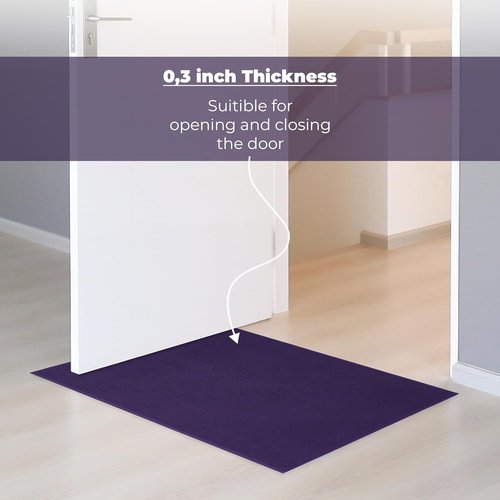 Cotton Paradise 100% Cotton Bath Mat - Non-Slip, Soft & Absorbent | Quick-Dry, 20x34 Inch, Purple