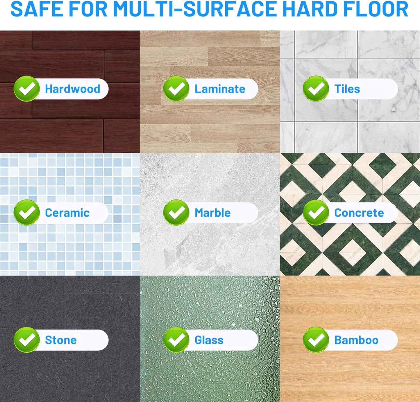 Skiennix Spray Mop for Floor Cleaning - Wet & Dry with 2 Washable + 2 Disposable Pads | Refillable Bottle for Hardwood & Tile Homes - Effectively Absorbs Pet Hair & Dust