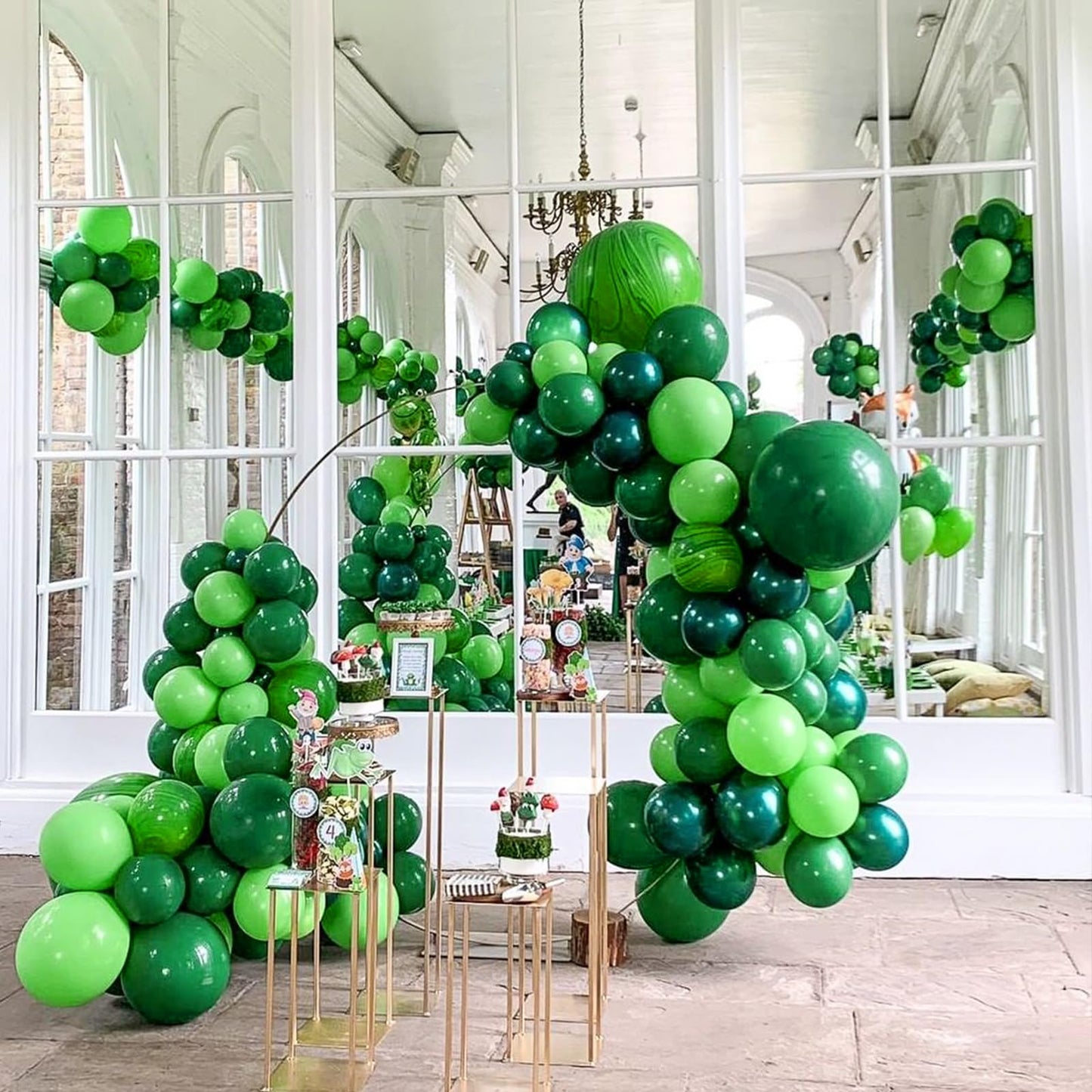 Awenztech Green Balloons 12 inch, Green Latex Balloons 50pcs Party Balloons for Birthday Christmas Baby Shower Jungle Football Tropical Safari Party Decorations
