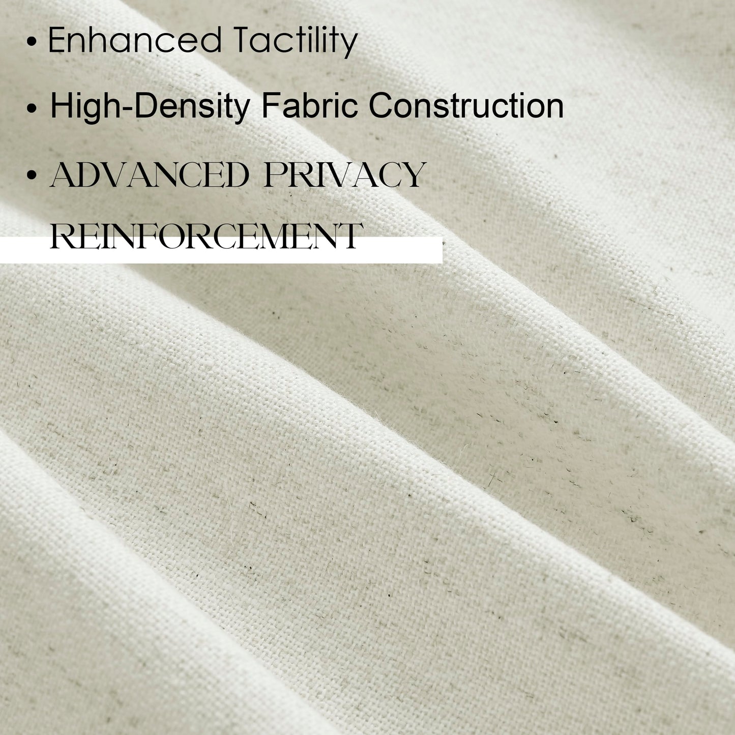 Natural Pinch Pleated Linen Curtains 84 Inch Length 2 Panels for Living Room Bedroom Textured Cream Ivory Birch Semi Sheer Boho Neutral Pinch Pleat Hooks Rings Window Curtain 84 Inches Long