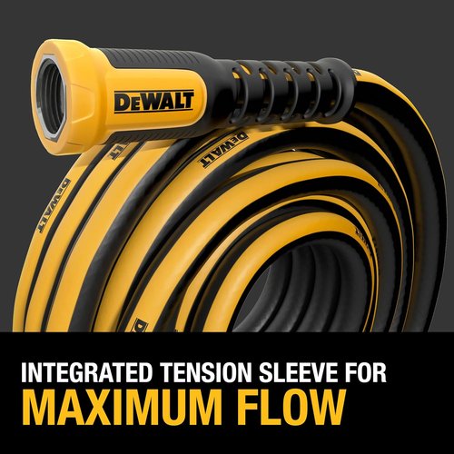 DEWALT Heavy Duty Garden Hose - 100 Feet x 5/8 Inch | Professional Grade Durability