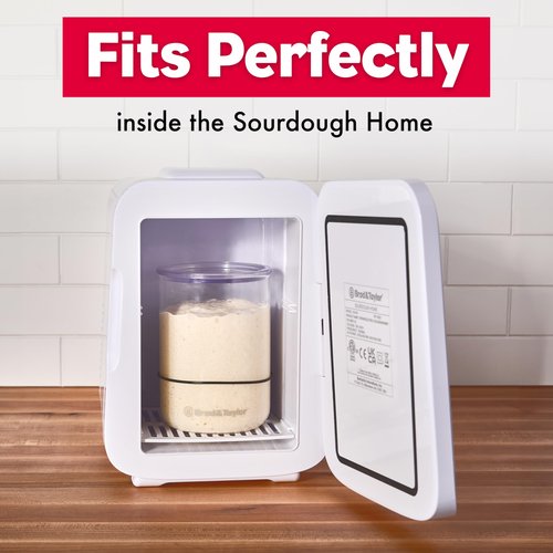 Brod & Taylor Sourdough Starter Jar (32oz) 100% Dishwasher Safe, Measurement Markings, Height Marker & Loose-Fitting Lid That Prevents Pressure Buildup (Durable Glass Jar, BPA-Free)