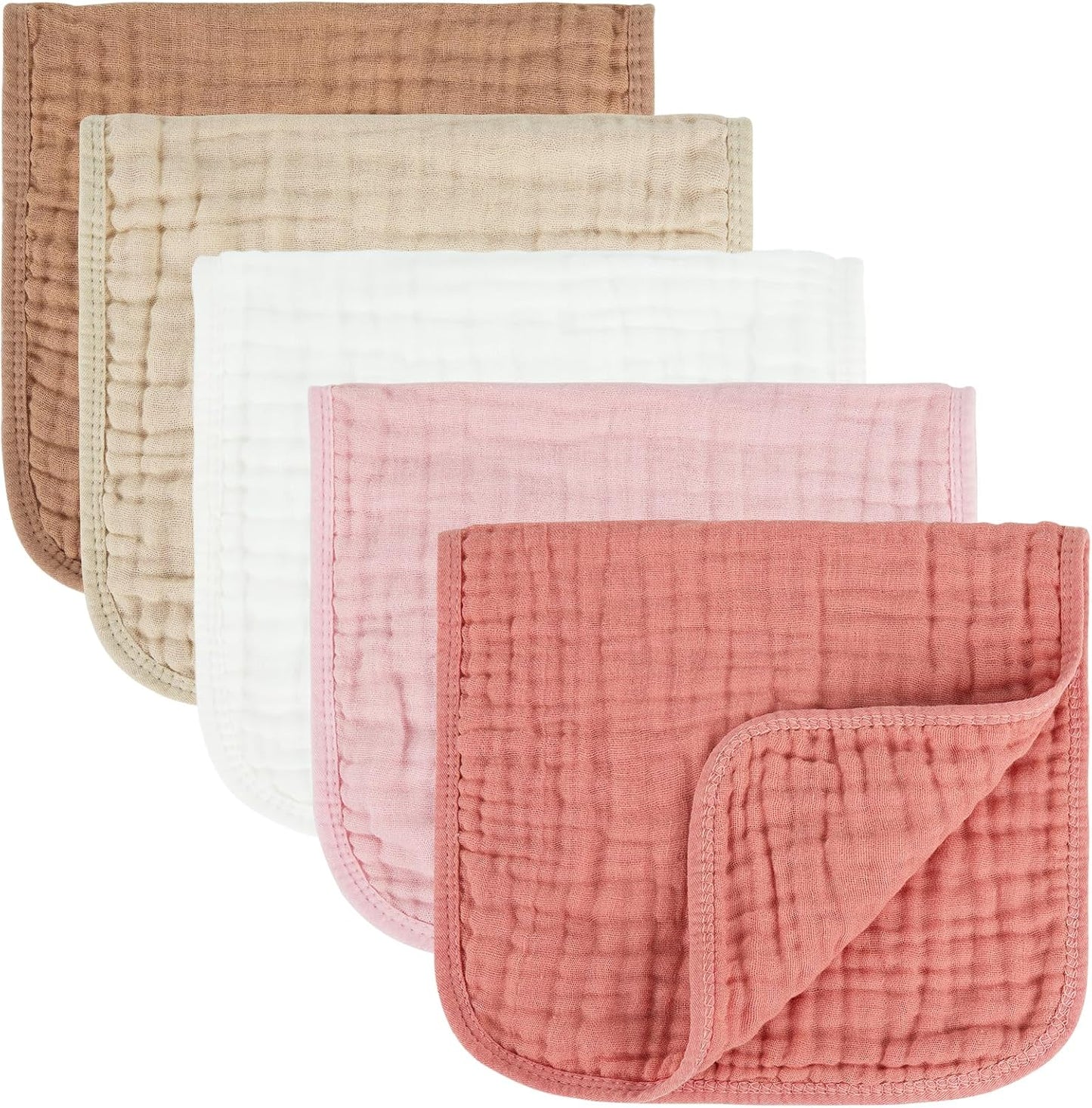 MIGIOL Muslin Burp Cloths - 100% Cotton Soft & Absorbent Baby Burp Cloths | 10x20 Inches for Boys & Girls