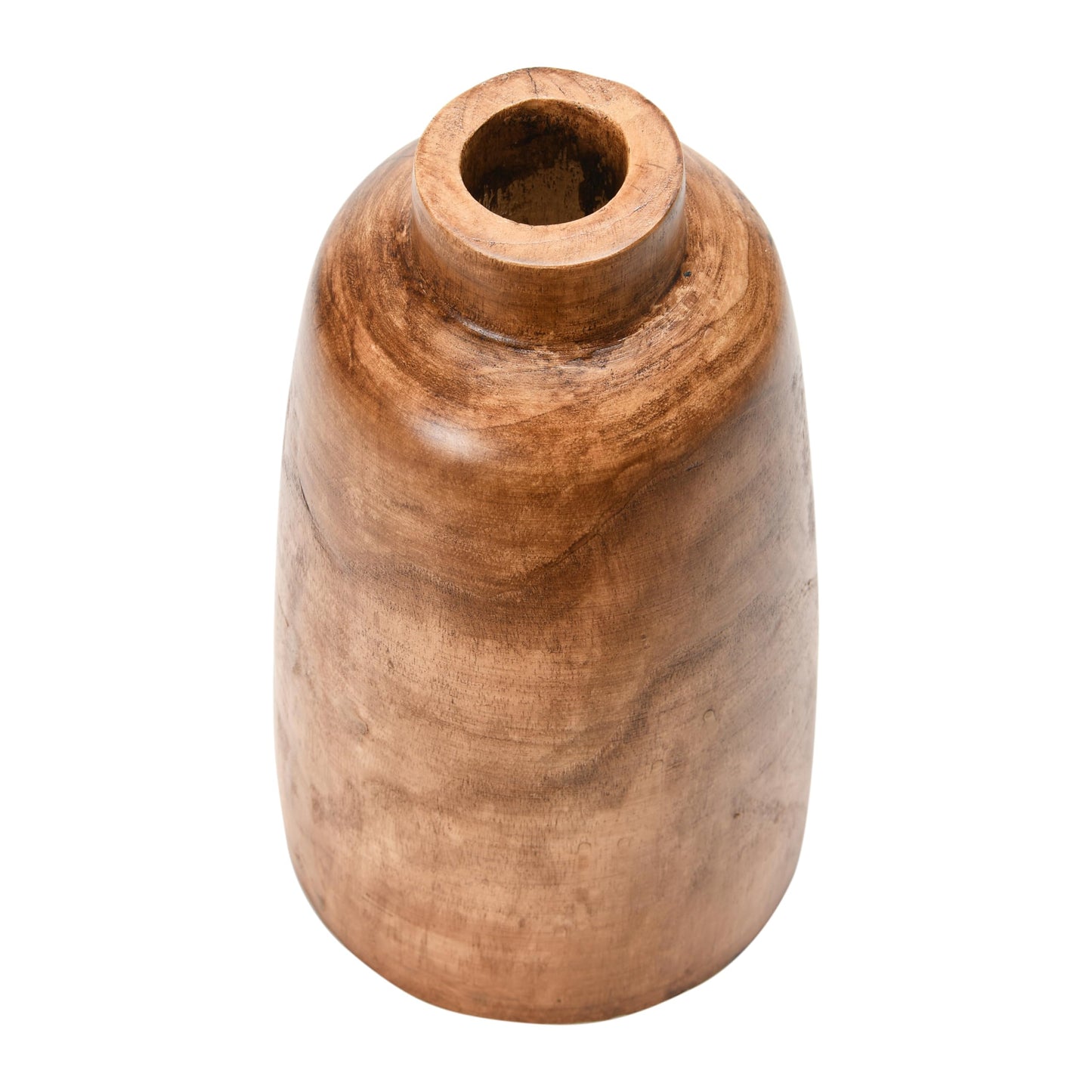 Creative Co-Op Paulownia Wood Vase, Brown