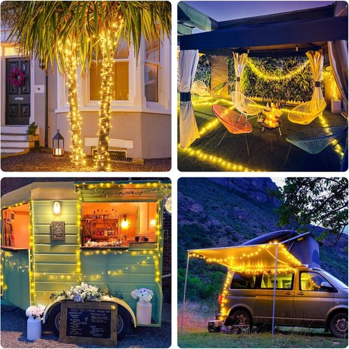 JMEXSUSS 100 LED Globe String Lights - Warm White Outdoor Decor | Perfect for Parties & Events