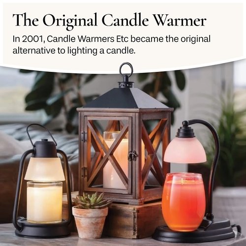 Candle Warmers Etc. Original Candle Warmer Plate (White, Plug-in) – Electric Candle Wax Melter Plate for jar Candles