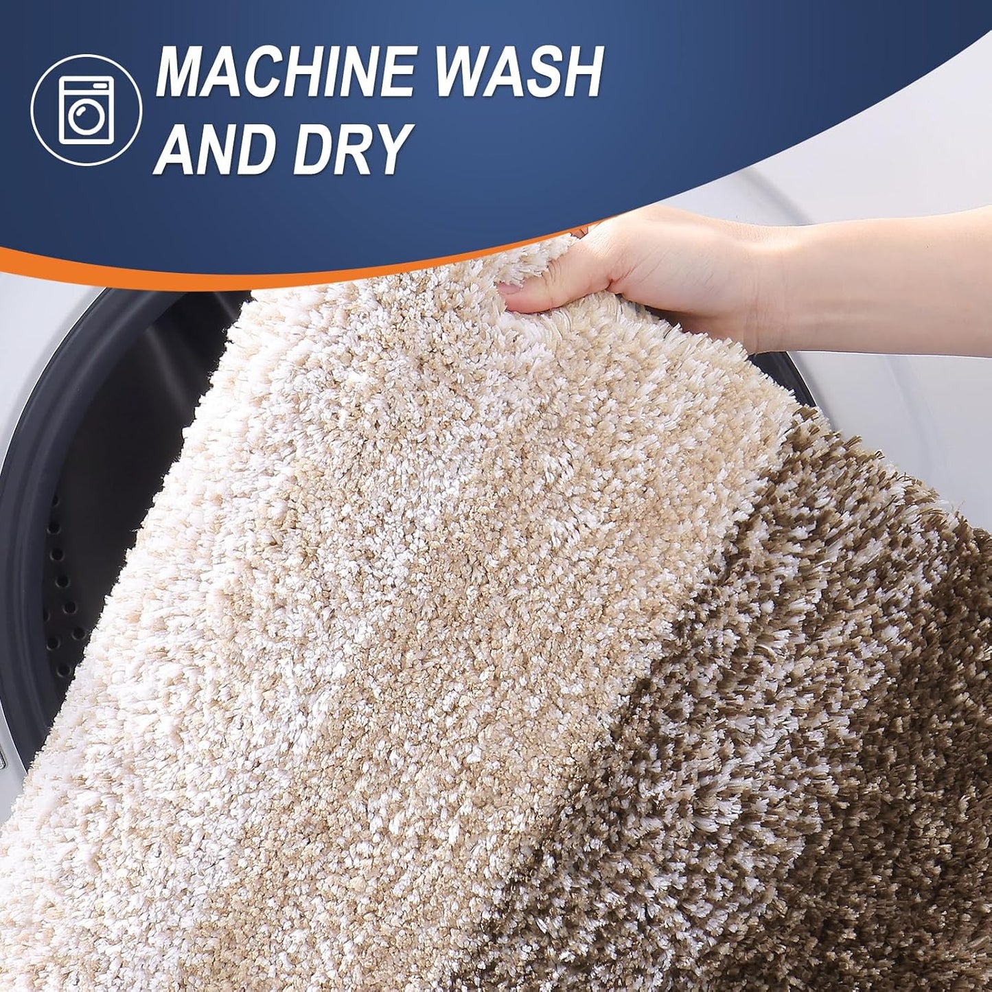 OLANLY Bathroom Rugs - Extra Soft Microfiber Mat with Rubber Backing | Quick Dry, Machine Washable, 30x20, Light Brown