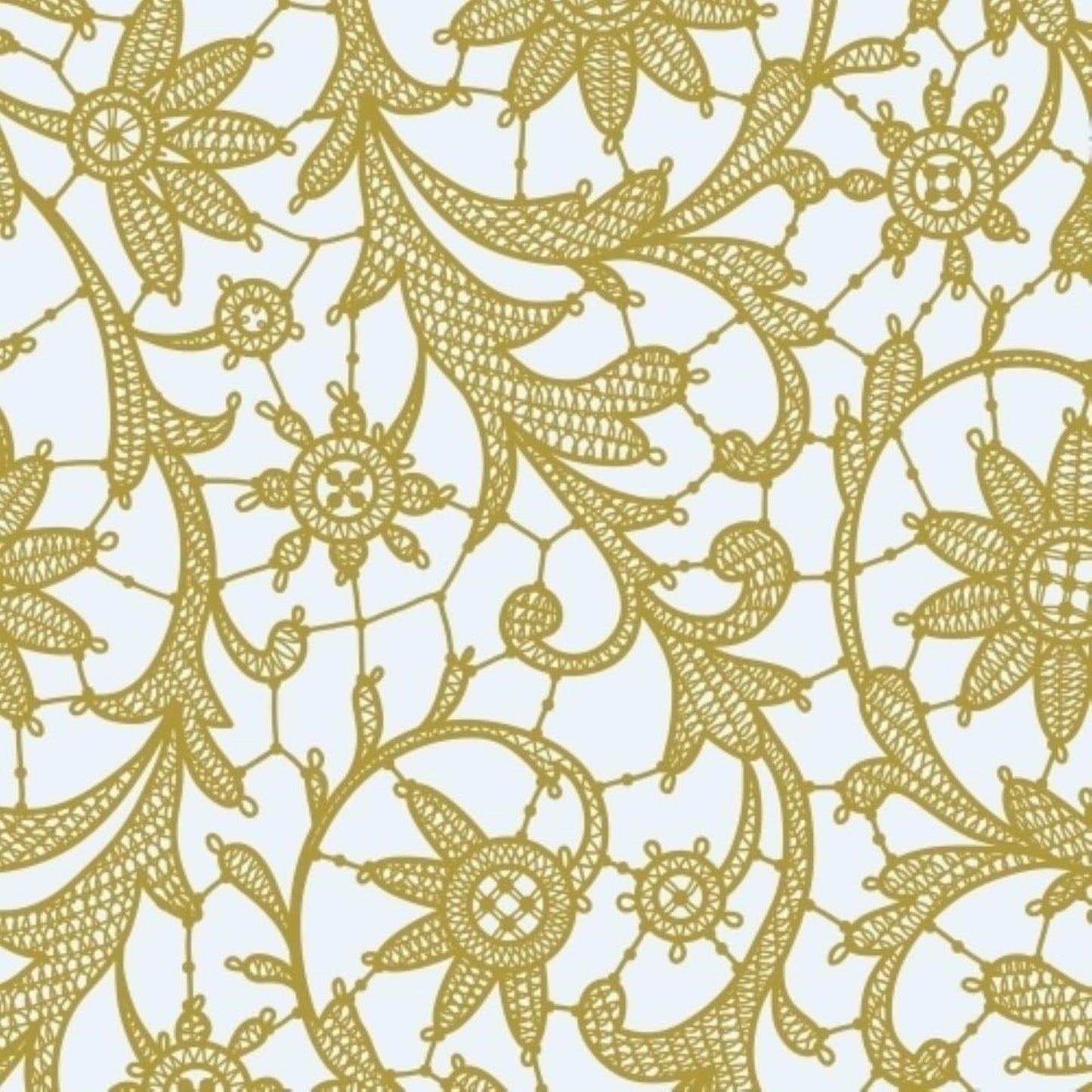 Exquisite Lace Table Cloth Round Table Plastic 12-Pack Lace Tablecloth 84 | Clear & Gold Floral Tablecloth Disposable | Wild Flower Party Decorations & Party Supplies