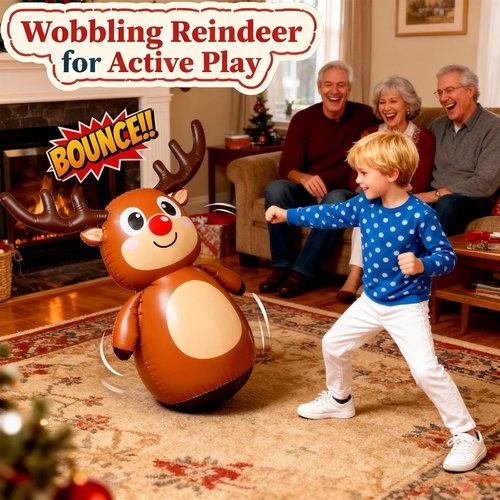 Inflatable Reindeer Antler Ring Toss Game by [Brand Name] - Fun Holiday Party Game for Kids & Adults | Perfect for Christmas Celebrations