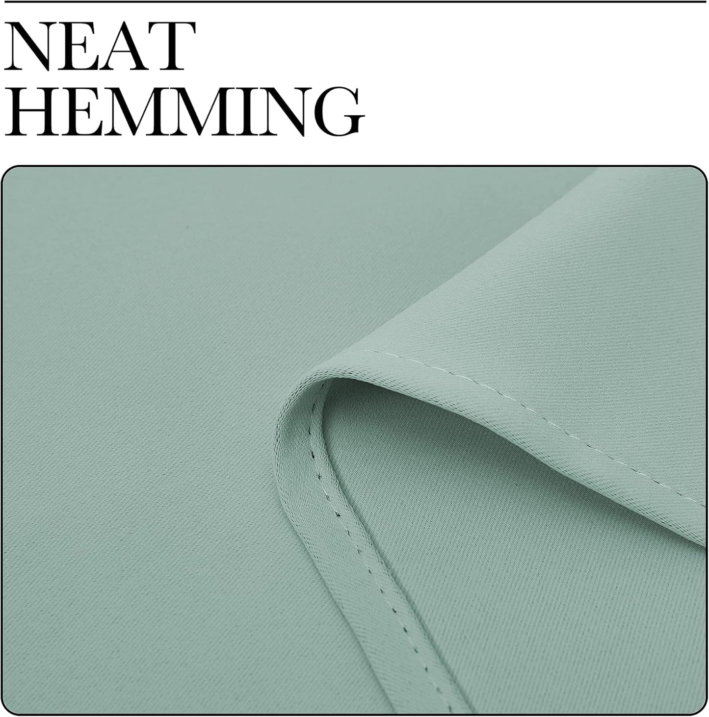 NICETOWN Small Window Curtains - Thermal Insulated Grommet Drapes in Seafoam Green | Set of 2, 42" x 63" Each Panel