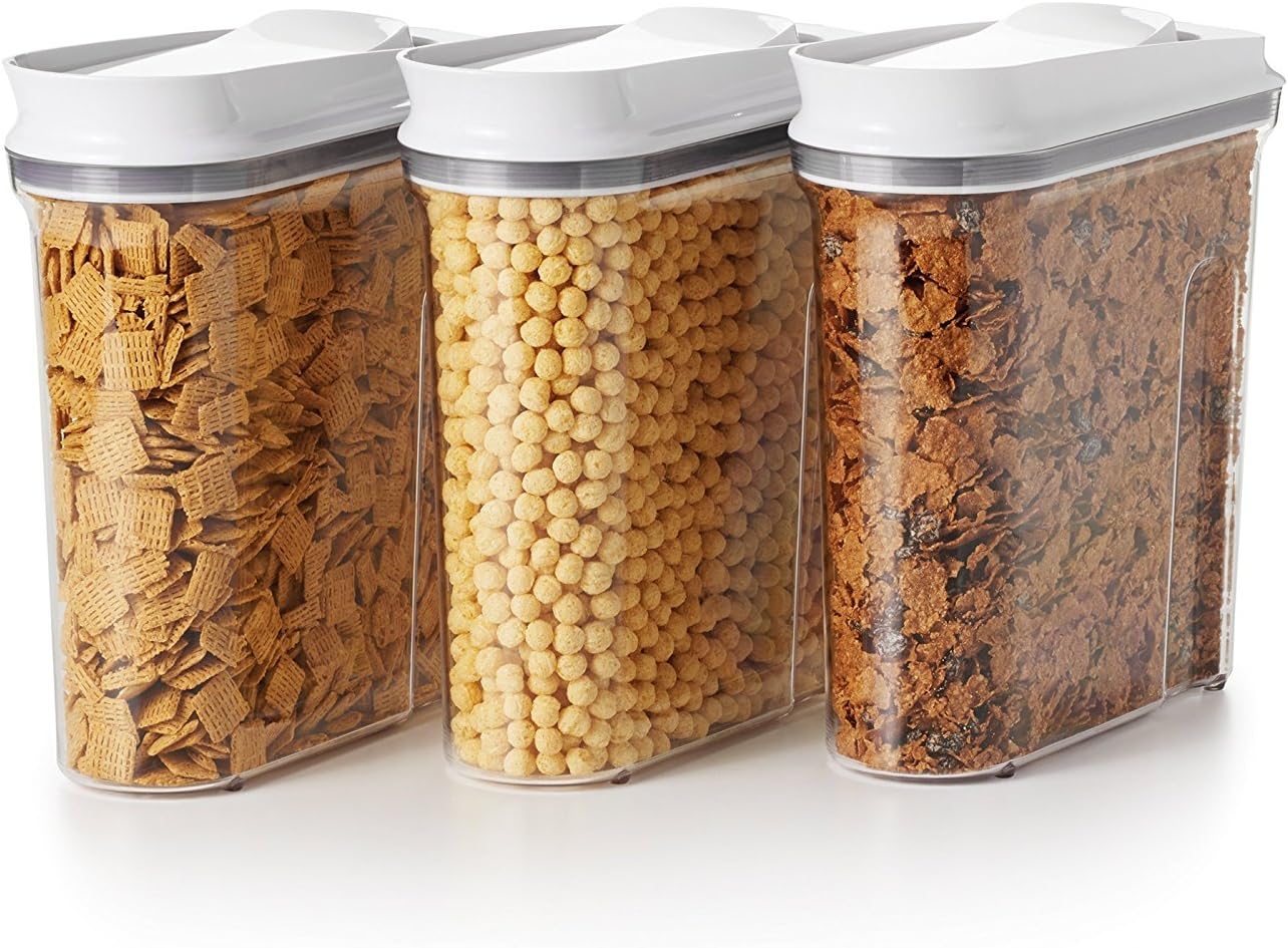 OXO Good Grips Cereal Dispenser Set - 3-Piece Airtight Storage Solution for Freshness