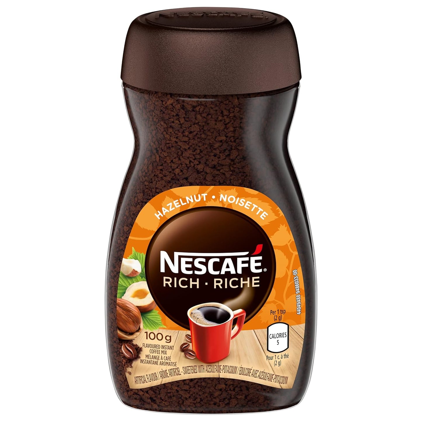 NESCAFÉ Rich Instant Coffee - Hazelnut Flavor, 100g | Premium Instant Brew