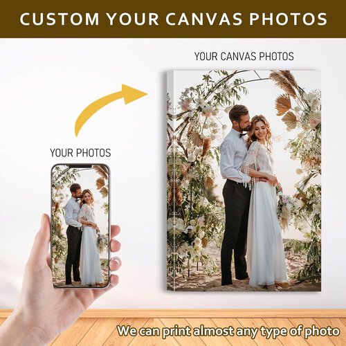 Custom Canvas Prints - Personalized Photo Wall Art for Weddings, Family, Pets | 20x16 Wrapped Frame