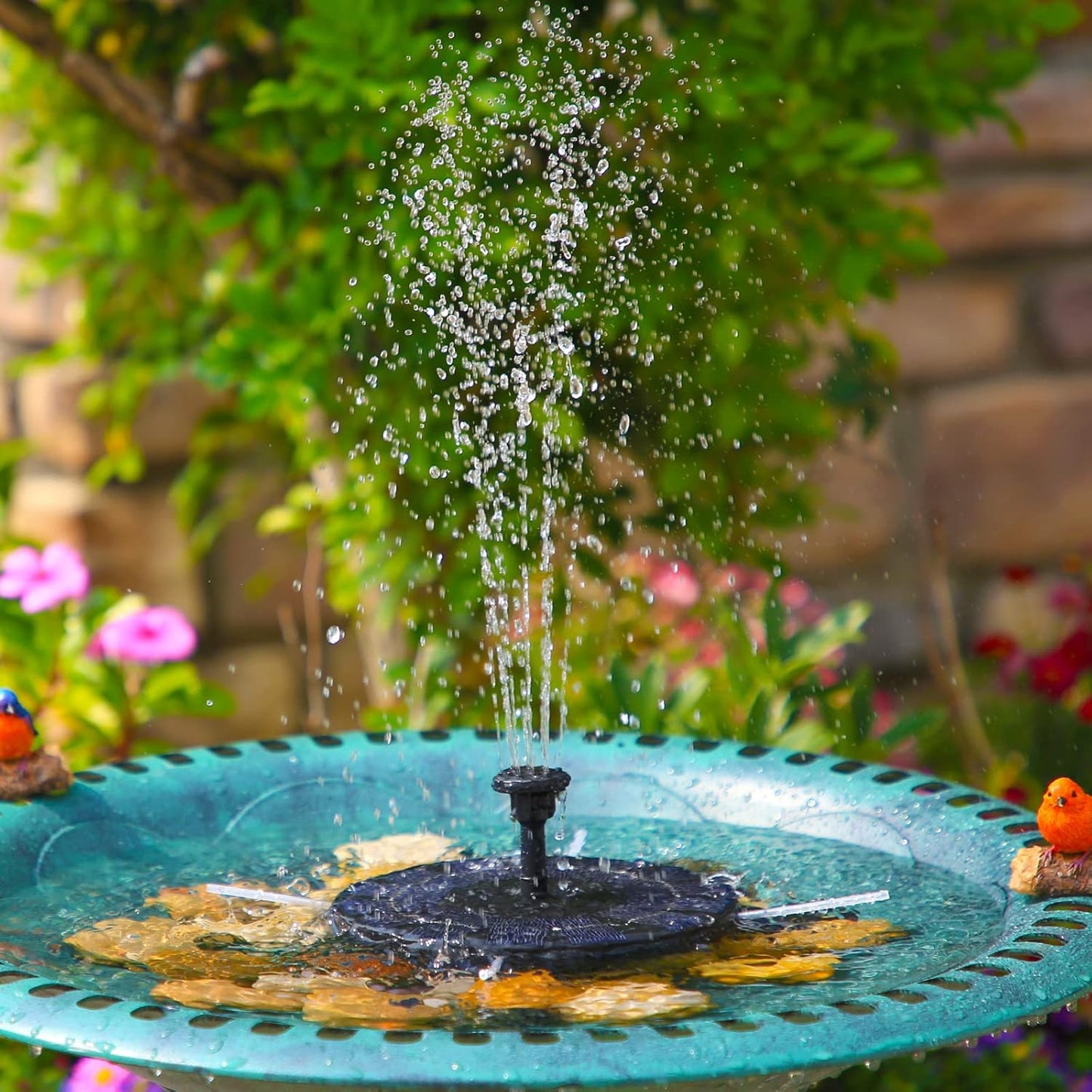 AISITIN Solar Bird Bath Fountain Pump - 2.5W Solar Powered Water Pump with 6 Nozzles | Ideal for Garden, Pond, Pool, and Aquarium