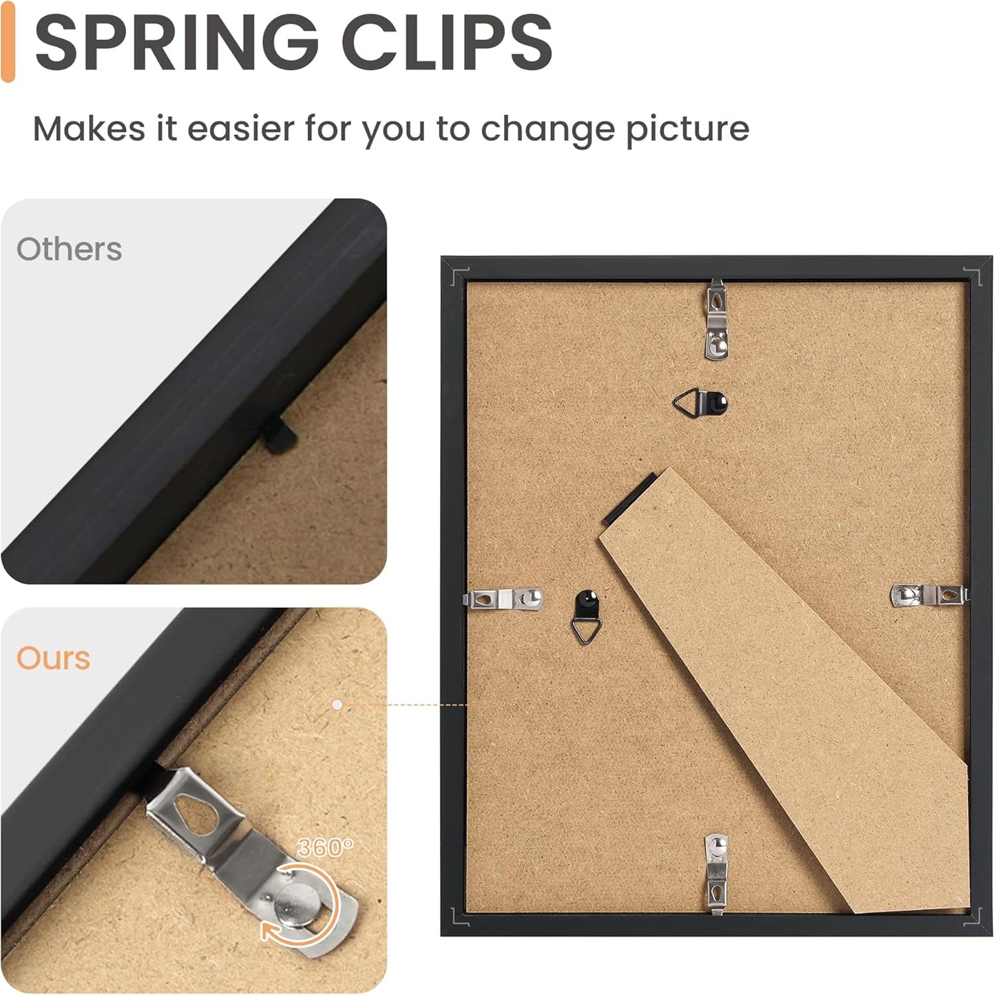 Upsimples 10 Pack Picture Frames - Collage Wall Decor for Tabletop Display | Multi-Sized Black Frames (8x10, 5x7, 4x6)